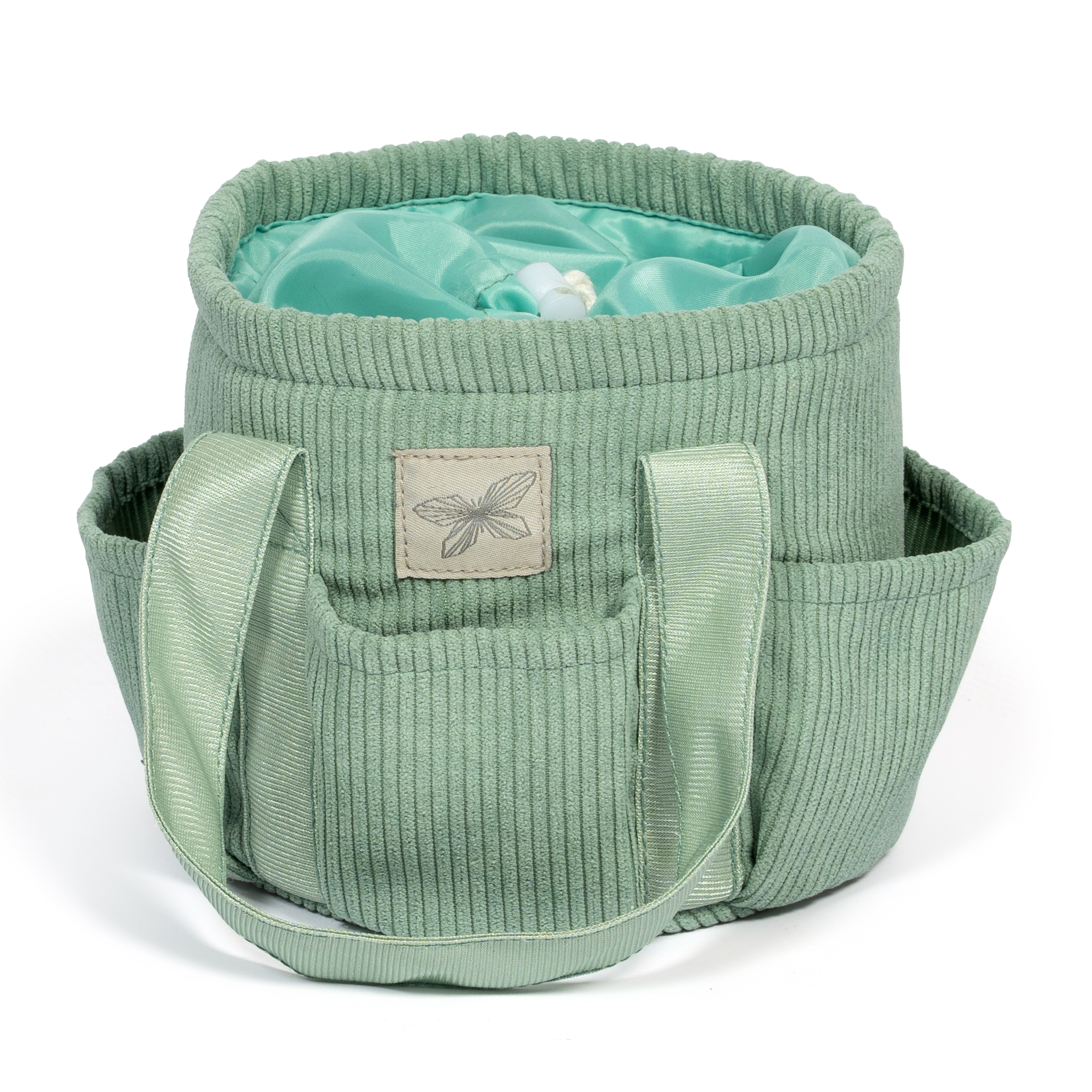Poetstas voor Hobby Horse verzorging Groen corduroy