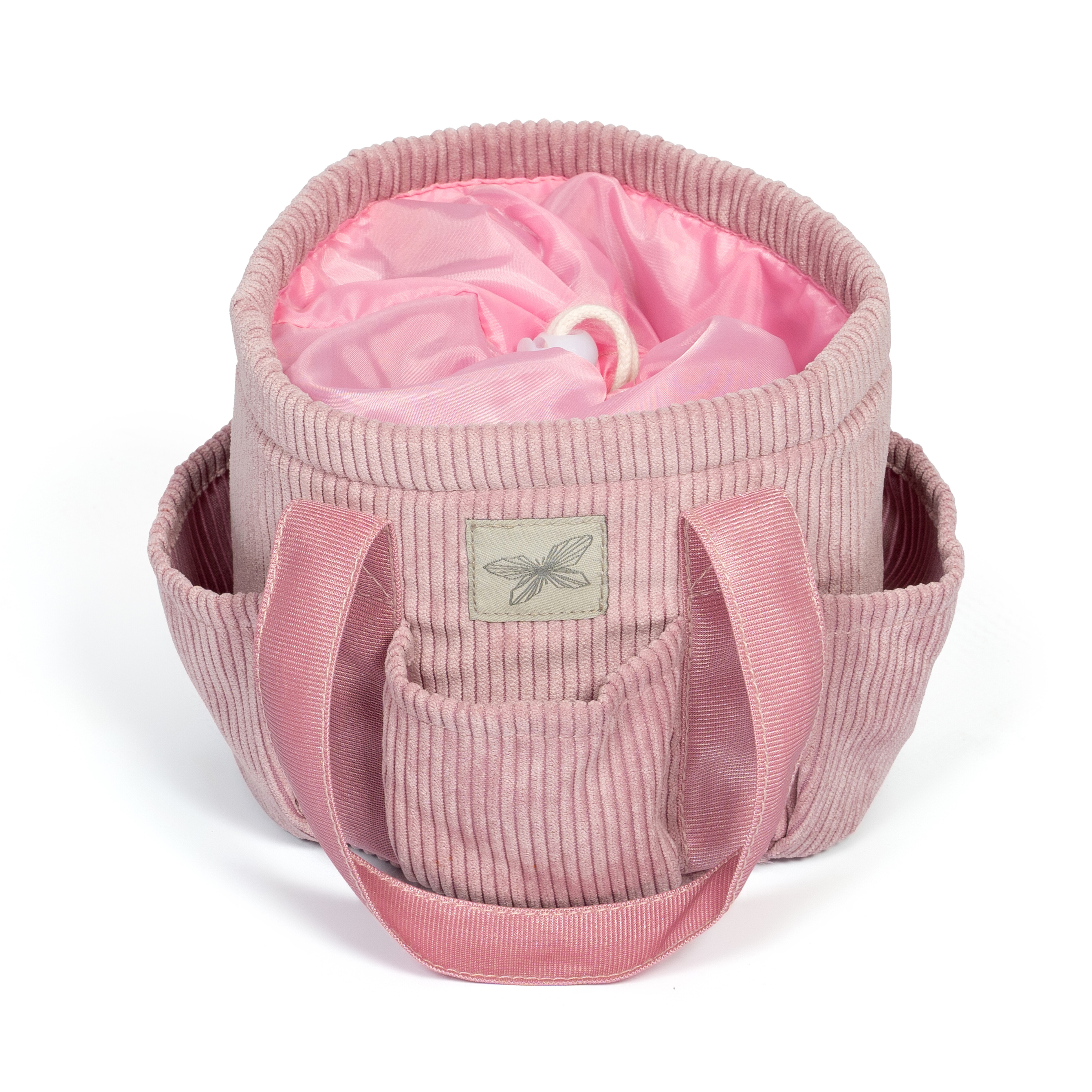 Poetstas voor Hobby Horse verzorging Roze corduroy