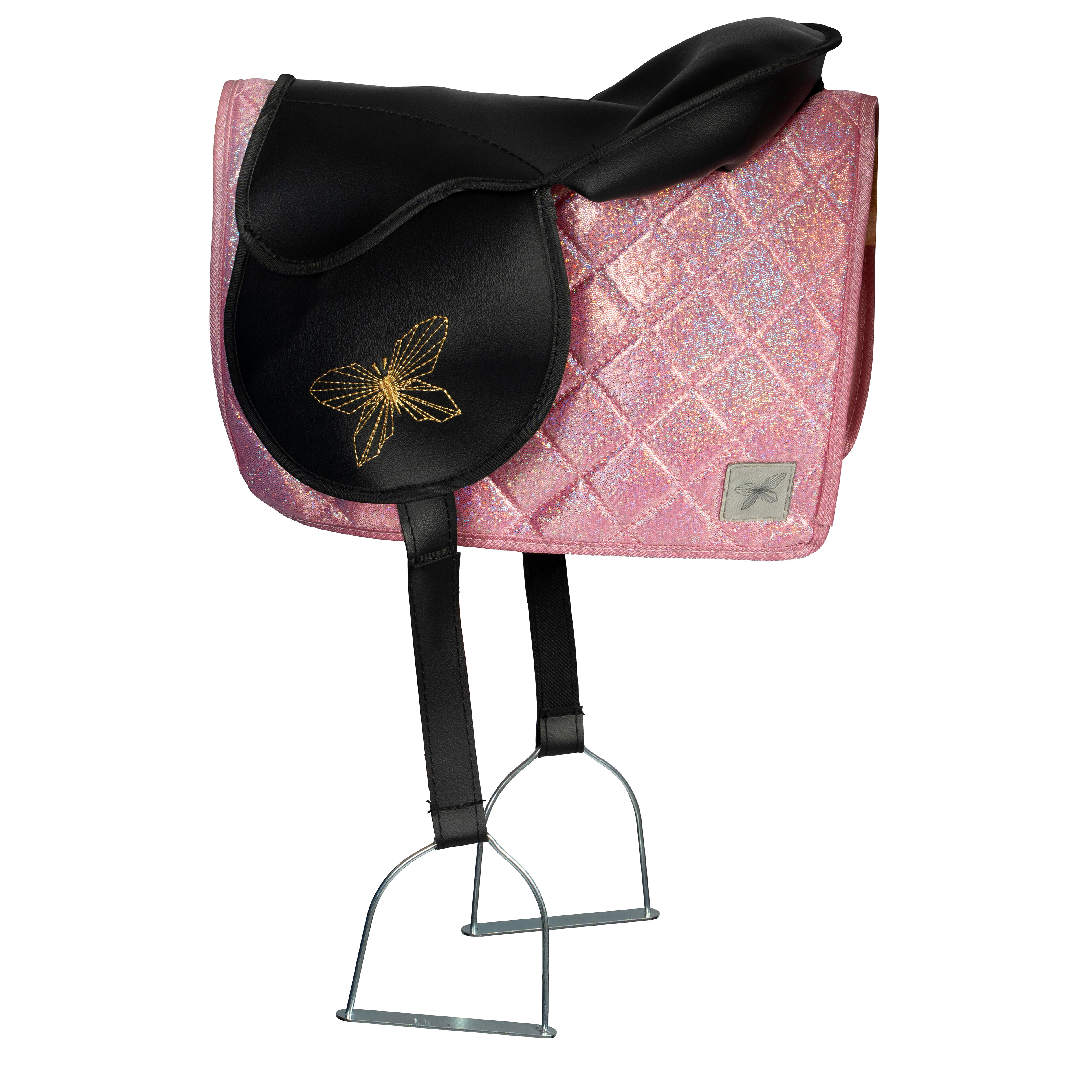 Zadeldekje en Oornetje voor je Hobby Horse roze