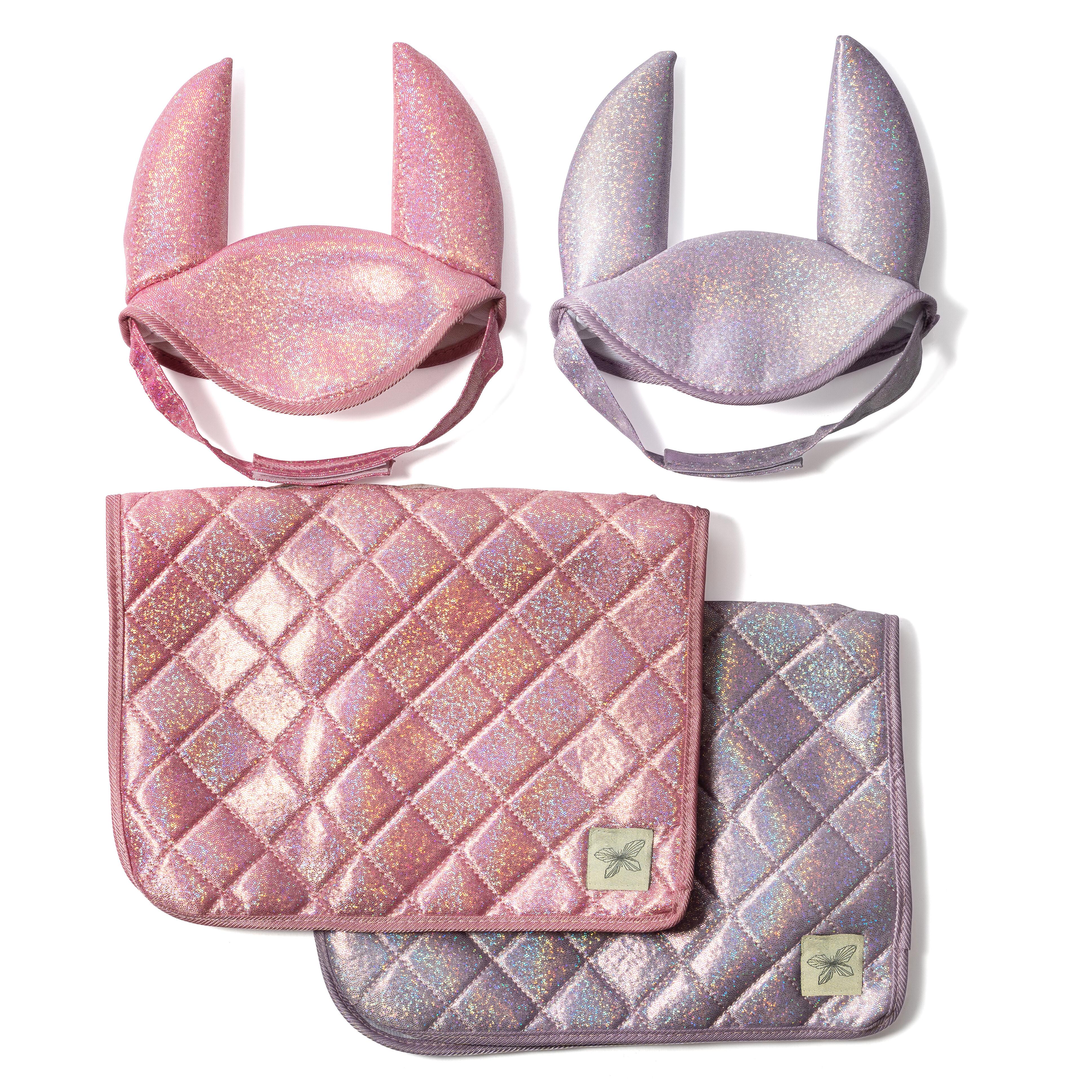 Zadeldekje en Oornetje voor je Hobby Horse roze