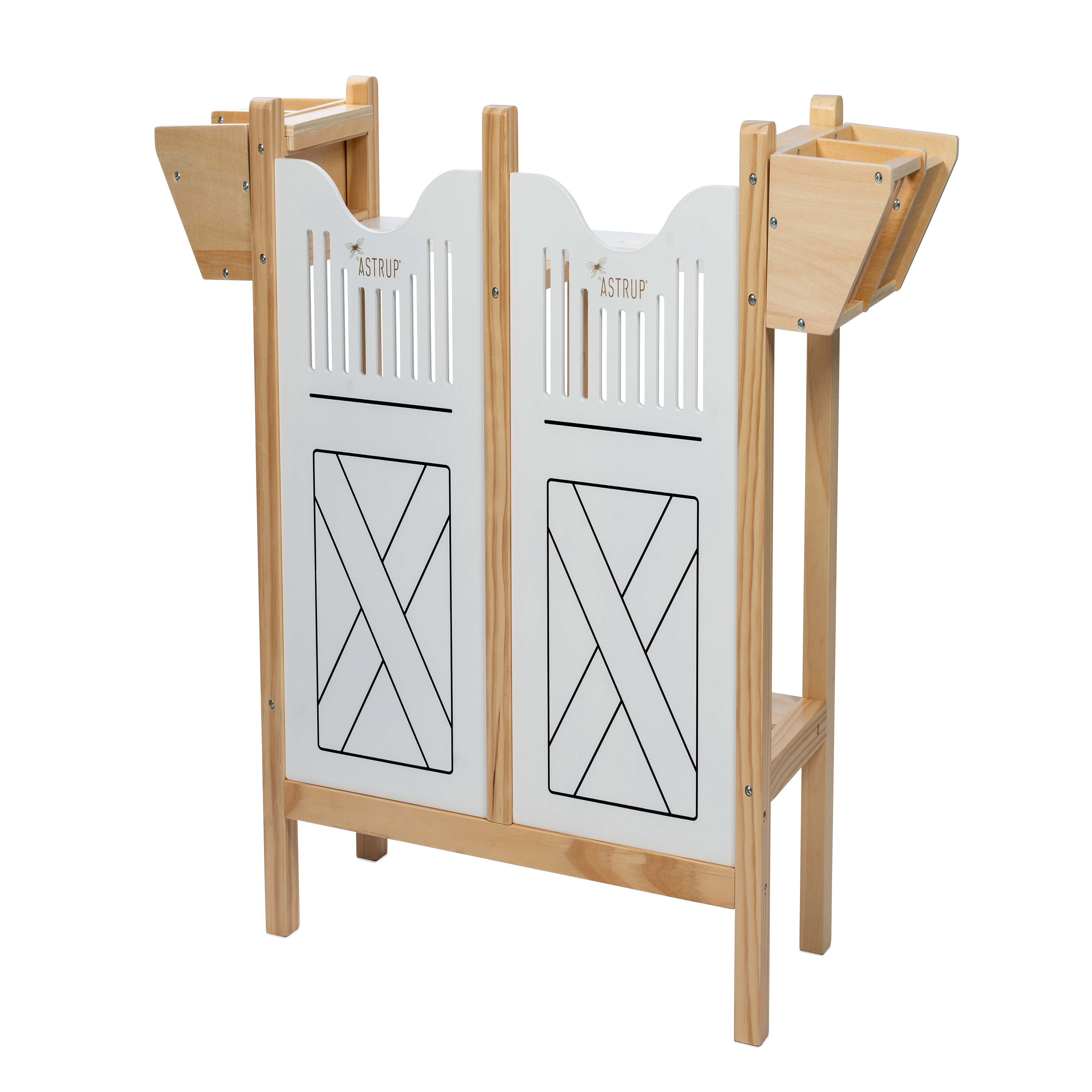 Paardenbox voor 4 stokpaarden / Hobby horse