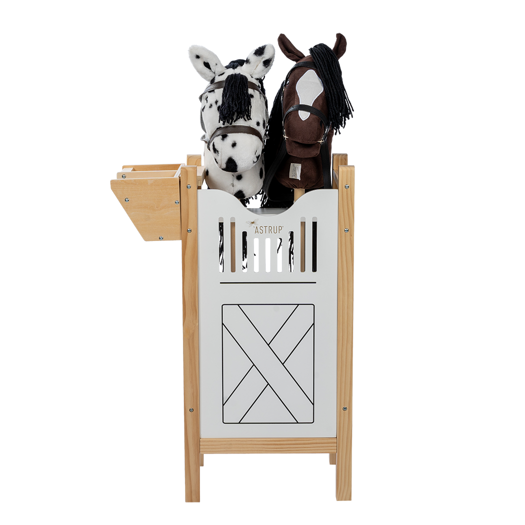 Paardenbox voor 2 Stokpaarden / Hobby horse